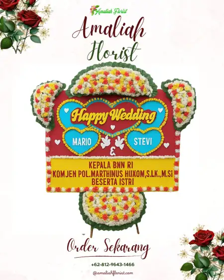 Papan Bunga Pernikahan Serang Baru